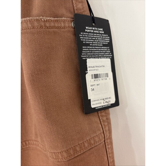 Hudson Women’s Remi High-Rise Elastic Waist Straight Ankle Jean Bronzed Talla 34 - Picture 4 of 12
